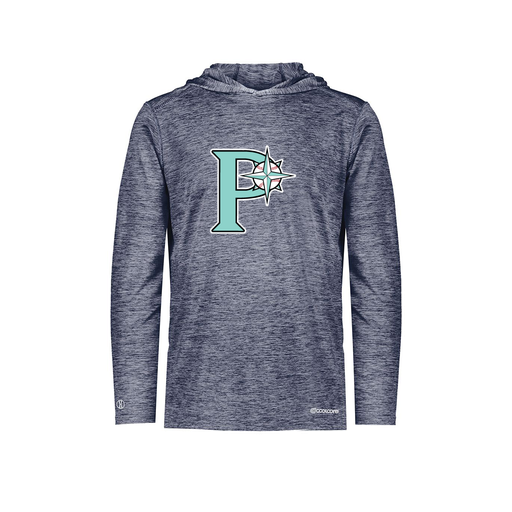 [FOLHCGNV-AS-LOGO1] Decker Men's Charge Hoodie (Adult S, Navy, Logo 1)